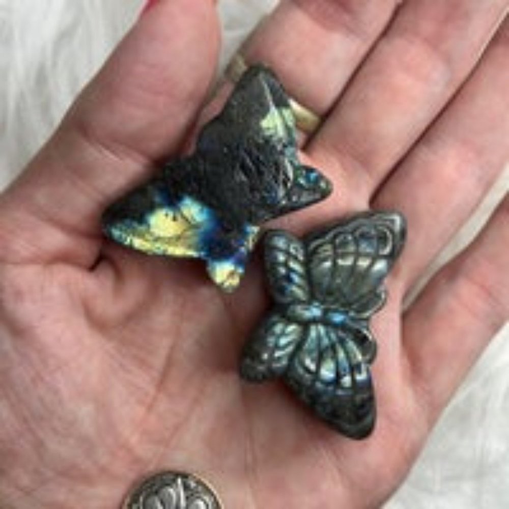 Labradorite Butterfly Carving Set - Picture 13 of 13
